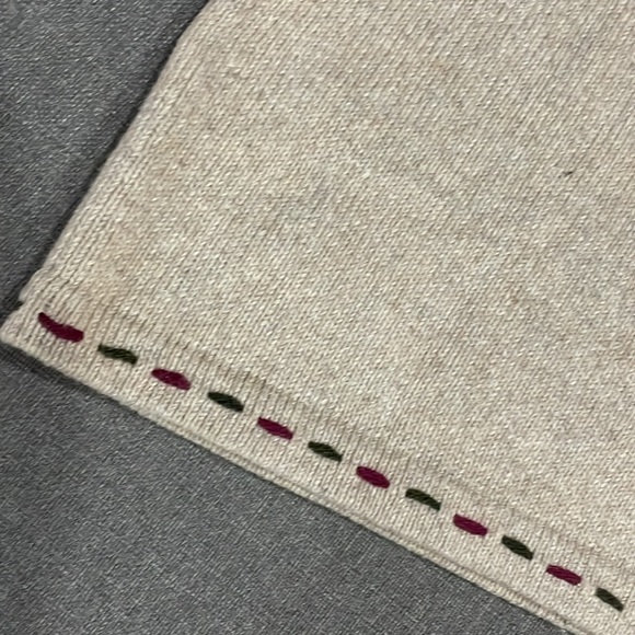 Croft & Barrow Snowman Hearts Snowflakes Christmas Sweater Beige Button‎ PL - Picture 15 of 16